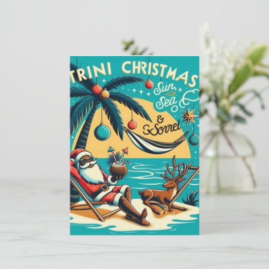 Trini Christmas 2 Feestdagenkaart (Staand voorkant)