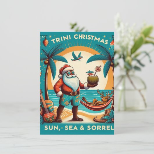 Trini Christmas Feestdagenkaart (Staand voorkant)