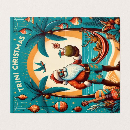 TRINI CHRISTMAS POSTCARD KAART (Buitenkant ongevouwen)