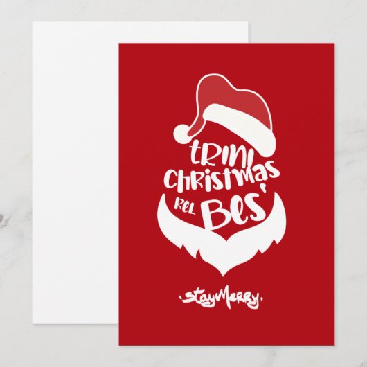 TRINI CHRISTMAS RE'L BES FEESTDAGENKAART (Voorkant / Achterkant)