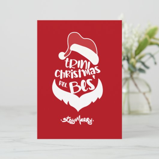 TRINI CHRISTMAS RE'L BES FEESTDAGENKAART (Staand voorkant)