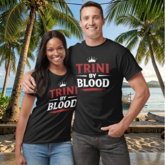 TRINI door BLOED - ROOD en WITTE TEKST T-shirt