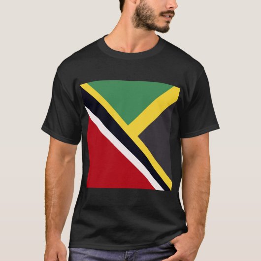 Trini Jamaican Flag | Trinidad Jamaica Flag Mannen T-shirt (Voorkant)