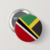 Trini Jamaican Flag | Vlag Trinidad Jamaica Ronde Button 5,7 Cm (Voorkant /achterkant)
