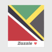 Trini Jamaican Flag | Vlag Trinidad Jamaica Sticker (Vel)