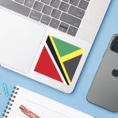 Trini Jamaican Flag | Vlag Trinidad Jamaica Sticker (Laptop met iPhone)