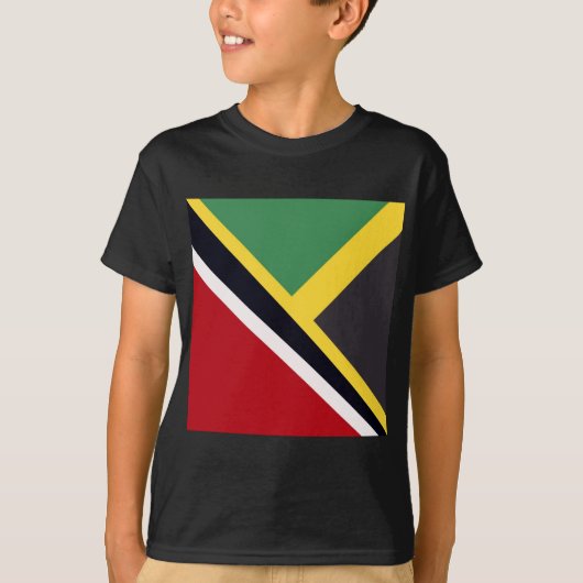 Trini Jamaican Flag | Vlag Trinidad Jamaica T-shirt (Voorkant)