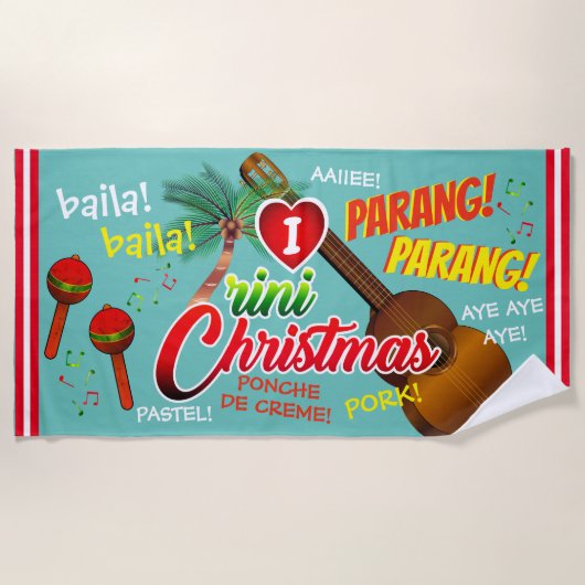 Trini Kerst is de Best / Marac en Cuatro Strandlaken (Voorkant)