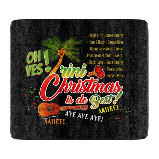 Trini Kerstmis is de beste op BLACK Snijplank (Voorkant)