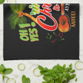 Trini Kerstmis is de beste op BLACK Theedoek (Gevouwen)