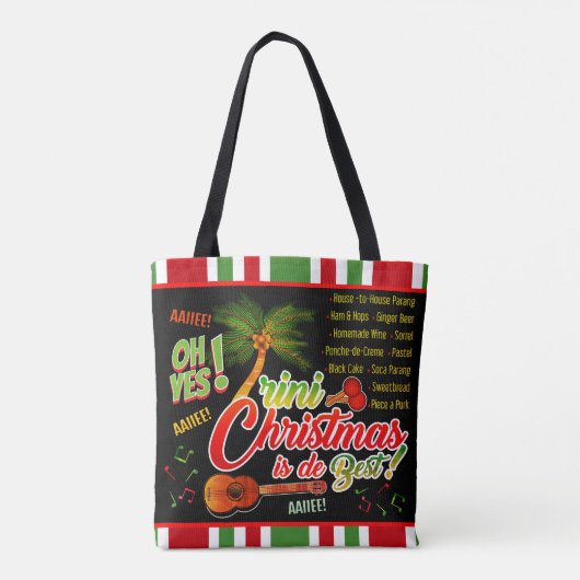Trini Kerstmis is de beste op BLACK Tote Bag (Achterkant)