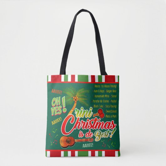 Trini Kerstmis is de Beste op GREEN Tote Bag (Voorkant)