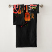 Trini Kerstmis is de Beste op ZWARTE Bad Handdoek (Insitu)