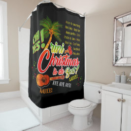 Trini Kerstmis is de Beste op ZWARTE Douchegordijn