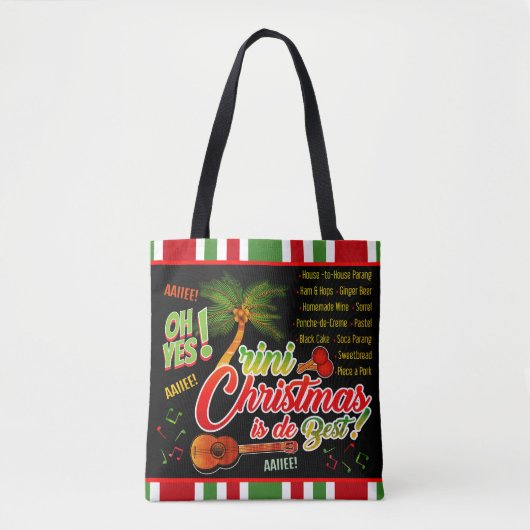 Trini Kerstmis is de Beste op ZWARTE Tote Bag (Voorkant)