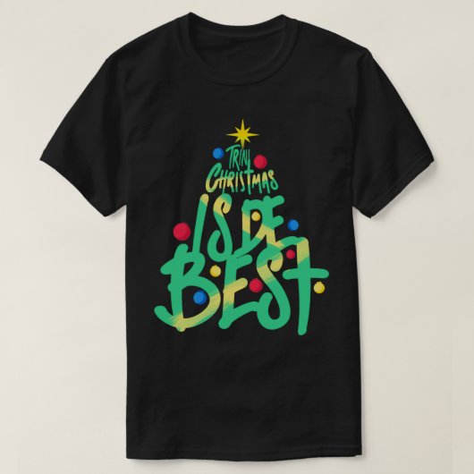 Trini Kerstmis is de beste Trinidad Slang T-shirt (Design voorkant)