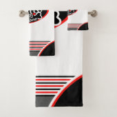 Trini-naar-de-boon op uw kleur bad handdoek (Insitu)