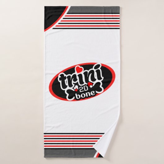 Trini-naar-de-boon op uw kleur badhanddoek (Badhanddoek)