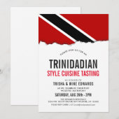 Trini Thmet Cuisine | De vlag van de partij nodigt Kaart (Voorkant / Achterkant)