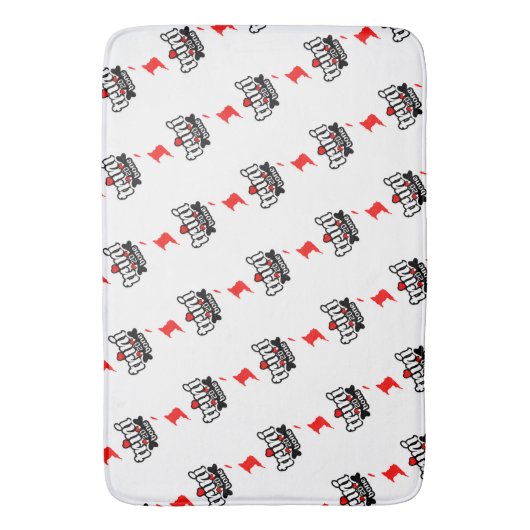 Trini to de Bone with Islands Map angled on WHITE Badmat (Voorkant Verticaal)