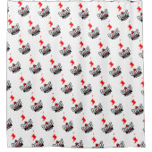 Trini to de Bone with Islands Map angled on WHITE Douchegordijn (Voorkant)