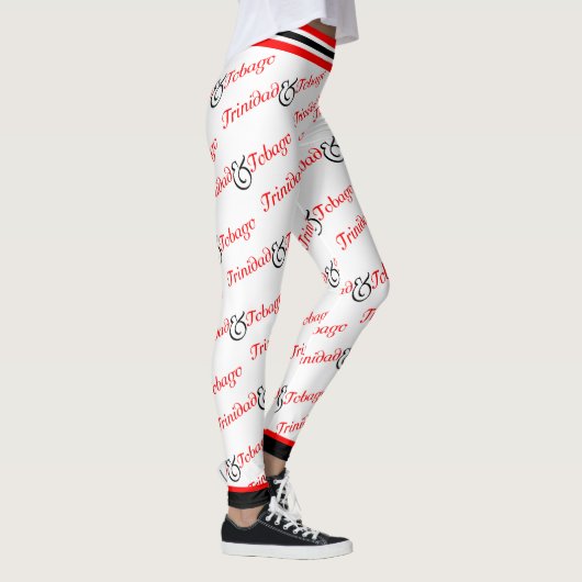 Trini / Trinidad & Tobago Patriottisch - Wit Leggings (Rechts)