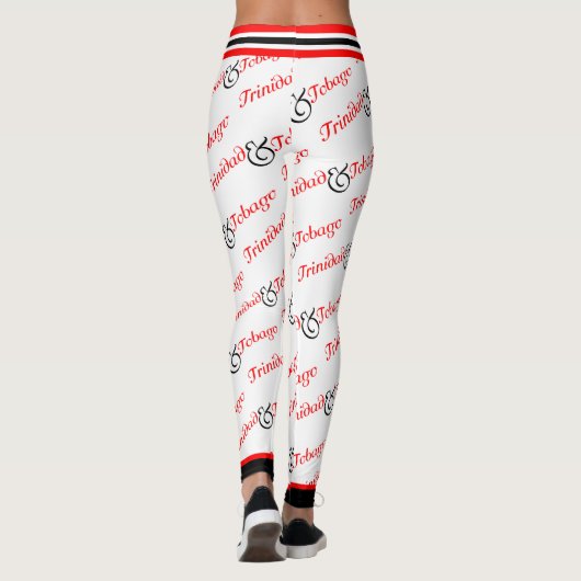 Trini / Trinidad & Tobago Patriottisch - Wit Leggings (Achterkant)