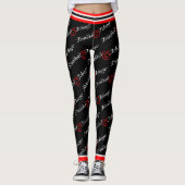 Trini / Trinidad & Tobago Patriottisch - Zwart Leggings (Voorkant)