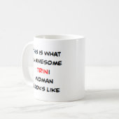 Trini-vrouw, geweldig koffiemok (Voorkant links)