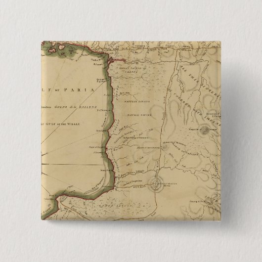 Trinidad 2 vierkante button 5,1 cm (Voorkant)