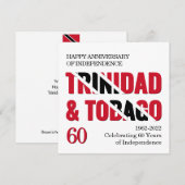 TRINIDAD 60e Jubileum Kaart Onafhankelijkheid (Voorkant / Achterkant)