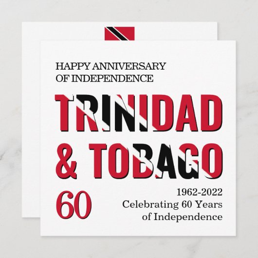 TRINIDAD 60e Jubileum Kaart Onafhankelijkheid (Voorkant / Achterkant)