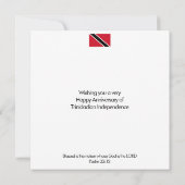 TRINIDAD 60e Jubileum Kaart Onafhankelijkheid (Achterkant)