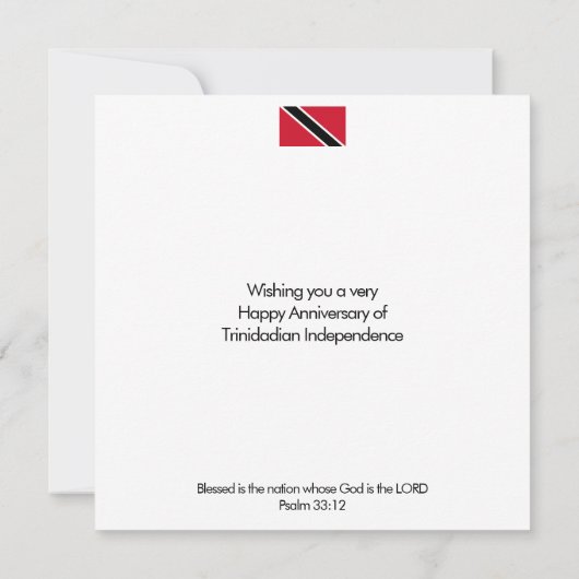 TRINIDAD 60e Jubileum Kaart Onafhankelijkheid (Achterkant)