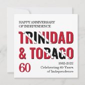 TRINIDAD 60e Jubileum Kaart Onafhankelijkheid (Voorkant)