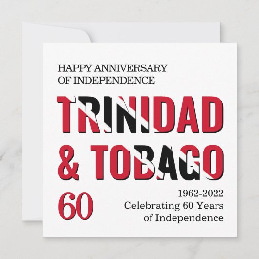 TRINIDAD 60e Jubileum Kaart Onafhankelijkheid (Voorkant)