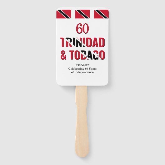 TRINIDAD 60e Jubileum Onafhankelijkheid Handwaaier (Achterkant)