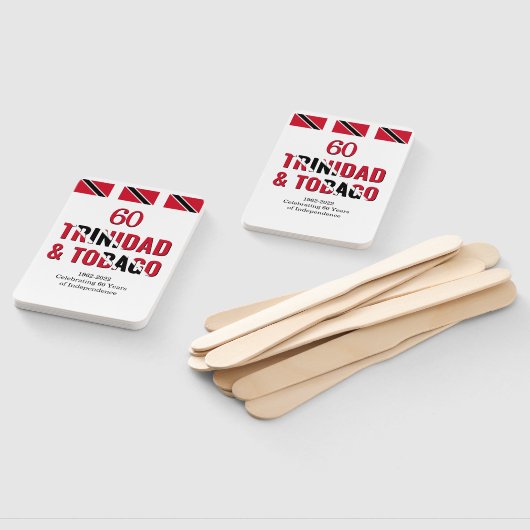 TRINIDAD 60e Jubileum Onafhankelijkheid Handwaaier (Niet-gemonteerd)