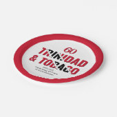 TRINIDAD 60e Jubileum Onafhankelijkheid Papieren Bordje (Gekanteld)