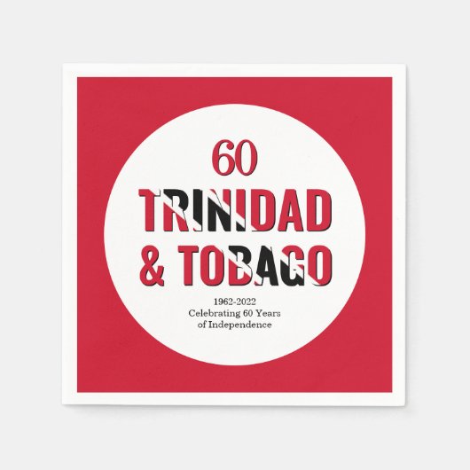 TRINIDAD 60e Jubileum Onafhankelijkheid Servet (Voorkant)