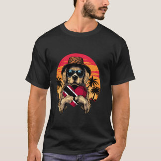 Trinidad And Tobago Dog Sunset Heart Trinidadian R T-shirt