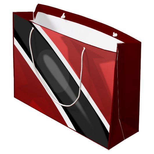 Trinidad and Tobago Flag Gift Bag Groot Cadeauzakje (Achterkant Gekanteld)