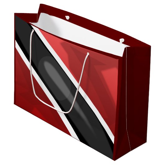 Trinidad and Tobago Flag Gift Bag Groot Cadeauzakje (Voorkant Gekanteld)