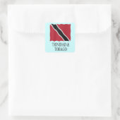 Trinidad and Tobago flag Vierkante Sticker (Tas)
