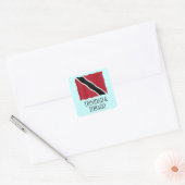 Trinidad and Tobago flag Vierkante Sticker (Envelop)