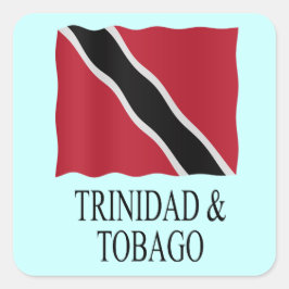 Trinidad and Tobago flag Vierkante Sticker
