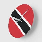 Trinidad and Tobago National Flag Clock Ronde Klok (Hoek)