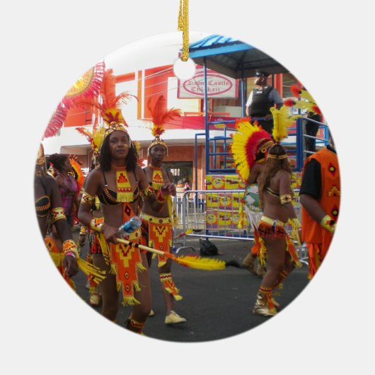 Trinidad Carnival Keramisch Ornament (Achterkant)