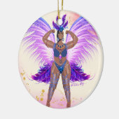 Trinidad Carnival Queen - Tropisch Poster Ornament (Links)