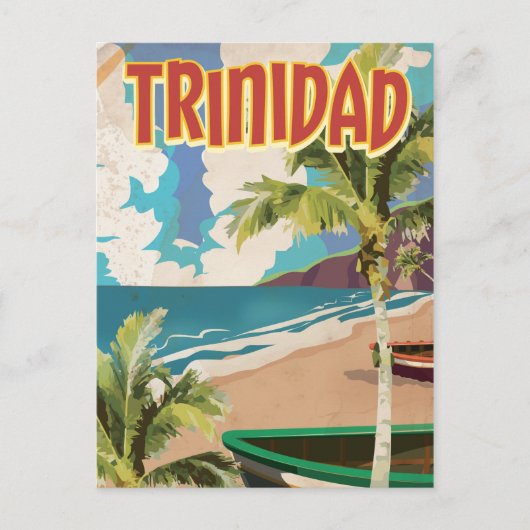 Trinidad cartoons reisposter briefkaart (Voorkant)